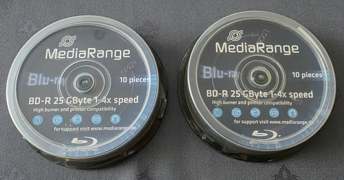 Mediarange 25gb x - bd-r, 10er