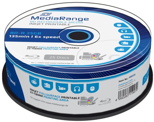 Mediarange rohlinge blu ray - rohlinge, blu-ray