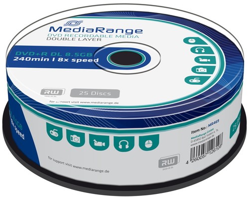 Mediarange rohlinge dvd - 25, dvd+r