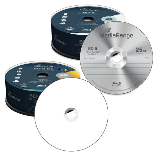 Mediarange blu ray rohlinge - blu-ray,