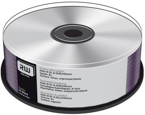 Mediarange rohlinge dvd r - 25, dvd+r